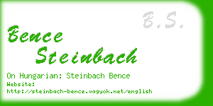 bence steinbach business card